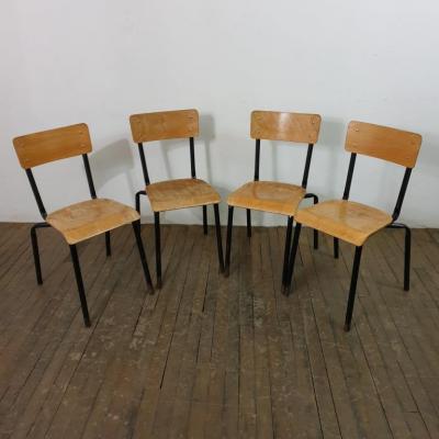 1 chaises d ecole noire lot f