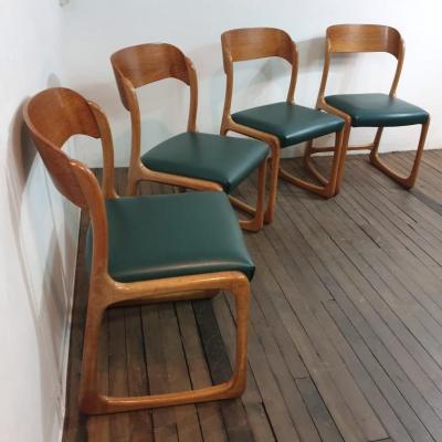 1 chaises traineau baumann