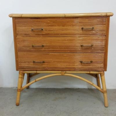 1 commode bambou osier