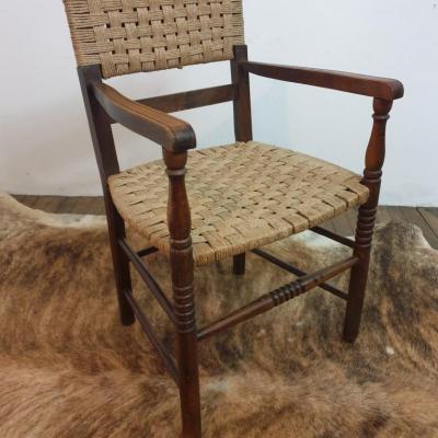 1 fauteuil bois corde