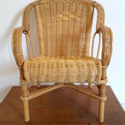1 fauteuil rotin kid