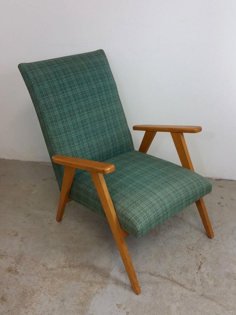 1 fauteuil scandinave vert