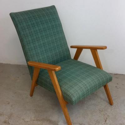 1 fauteuil scandinave vert