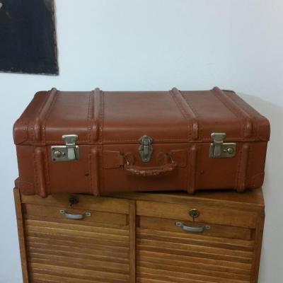 1 grande malle valise marron
