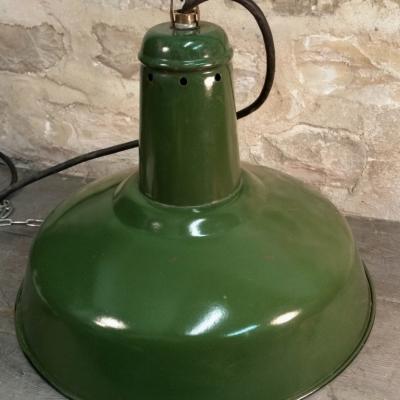 1 grande suspension gamelle emaillee