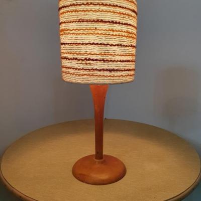 1 lampe bois laine