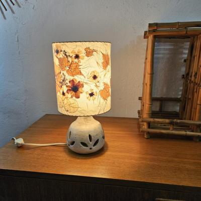 1 lampe ceramique fleurs sechees