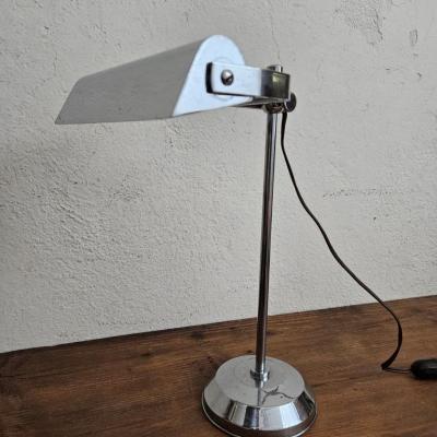 1 lampe de bureau chromee art deco 1