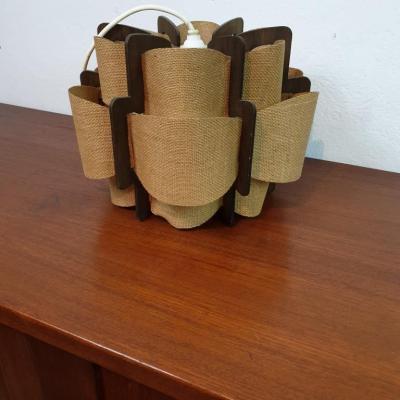 1 lampe scandinave bois et toile