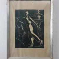 1 linogravure patineurs