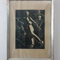 Linogravure Patinage