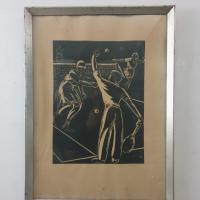 1 linogravure tennis