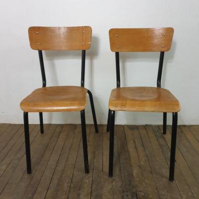 1 lot c 2 chaises d ecole noires