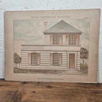 Planche d'architecte Maison de Campagne