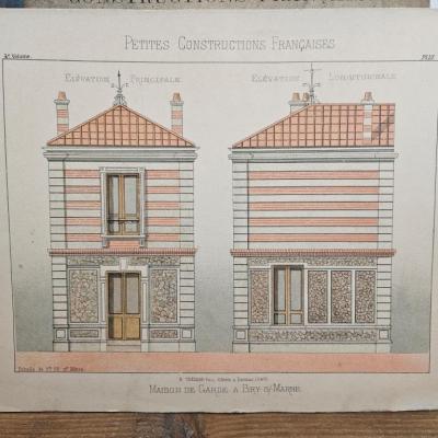 Planche d'architecte Maison de Garde