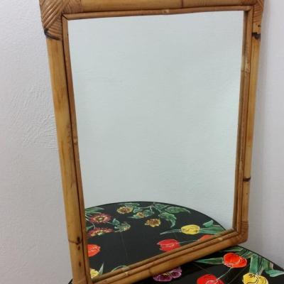 1 miroir bambou