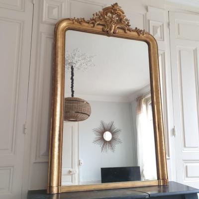 1 miroir dore a fronton