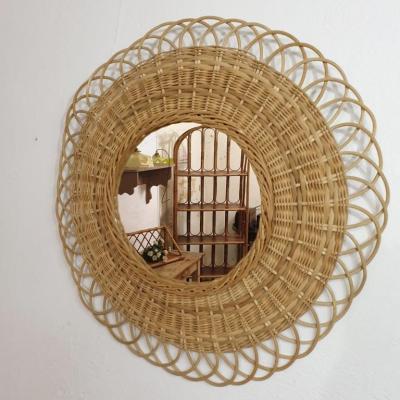 1 miroir en osier fleur