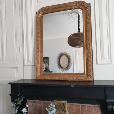 1 miroir louis philippe dore