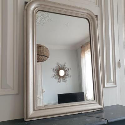 1 miroir louis phillipe patine argentee