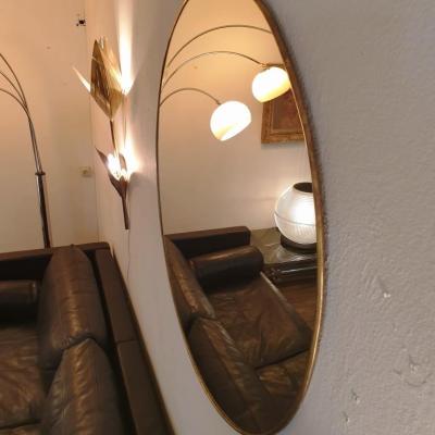 1 moiroir rond laiton 90 cm