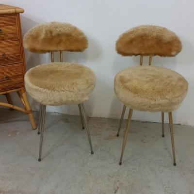 1 paire de chaises moumoutte