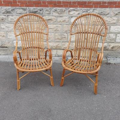 1 paire de fauteuils en osier
