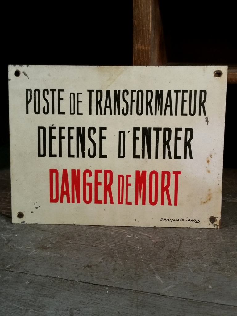 1 panneau danger de mort