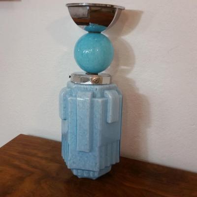 1 plafonnier bleu art deco