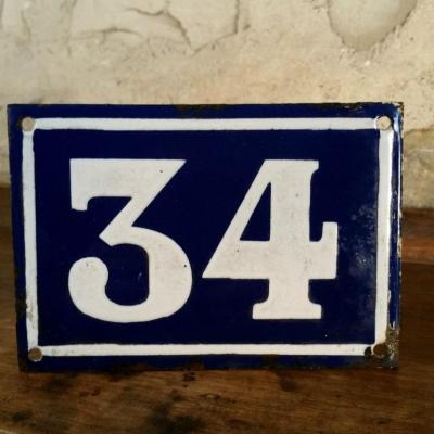 1 plaque de rue 34