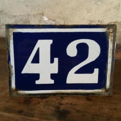 1 plaque de rue 42