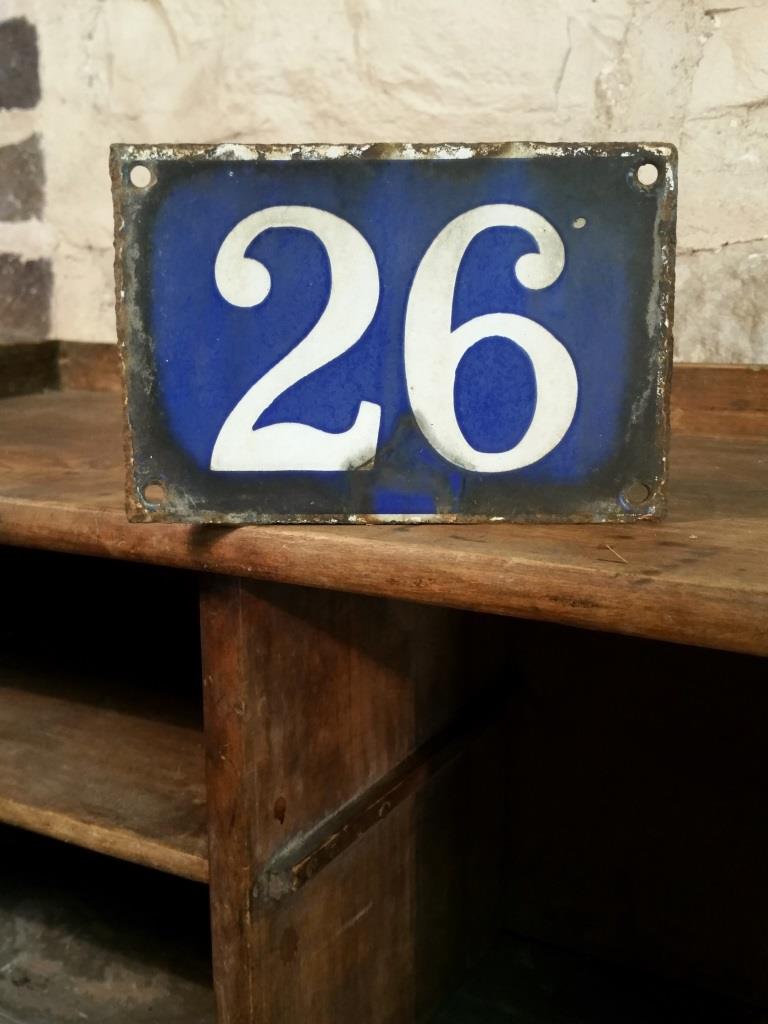 1 plaque de rue emaille n 26