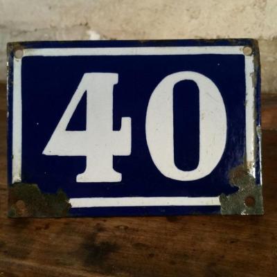 1 plaque de rue n 40