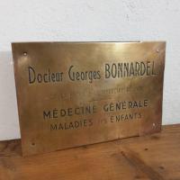 1 plaque docteur laiton