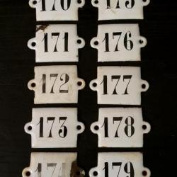 Plaques émaillées numéros