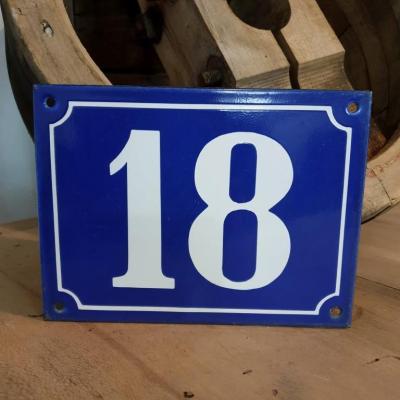 1 plaque emaillee 18