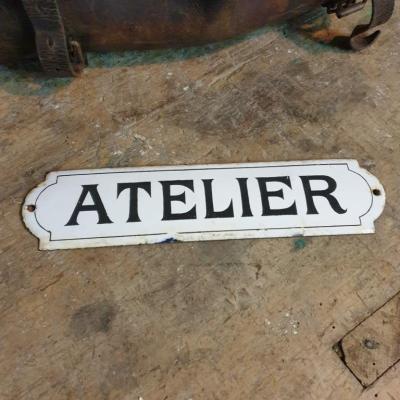 1 plaque emaillee atelier