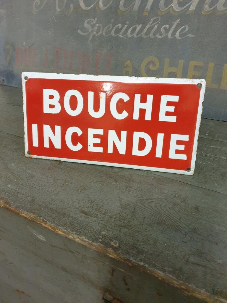 1 plaque emaillee bouche incendie
