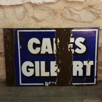 1 plaque emaillee cafes gilbert