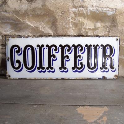 1 plaque emaillee couffeur