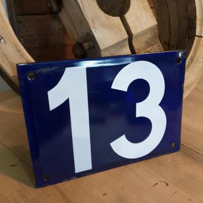 1 plaque emaillee de rue 13