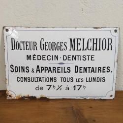 1 plaque emaillee docteur melchior