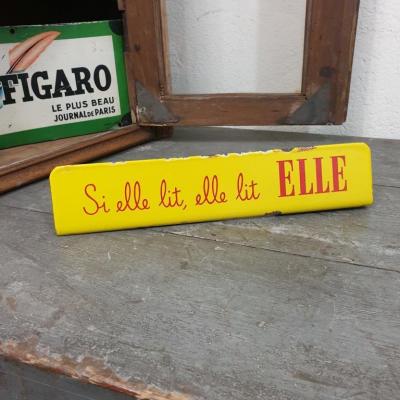 1 plaque emaillee elle