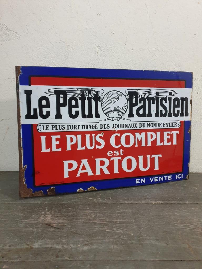 1 plaque emaillee le petit parisien 1