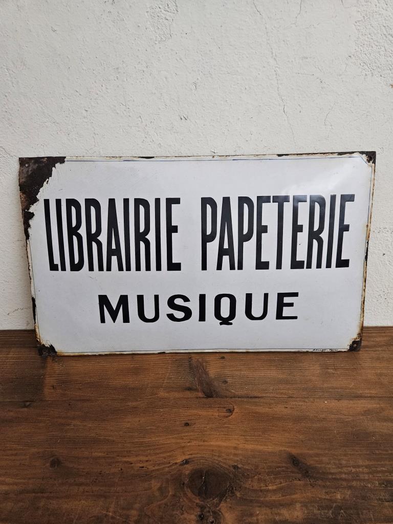1 plaque emaillee librairie papeterie 1