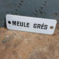 1 plaque emaillee meule gres