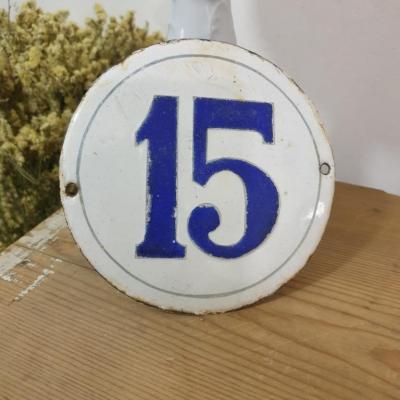 1 plaque emaillee n 15