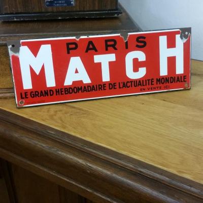 1 plaque emaillee paris match