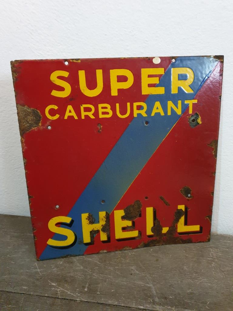 1 plaque emaillee shell
