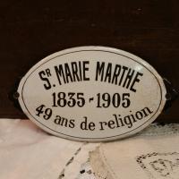 1 plaque emaillee ste marie